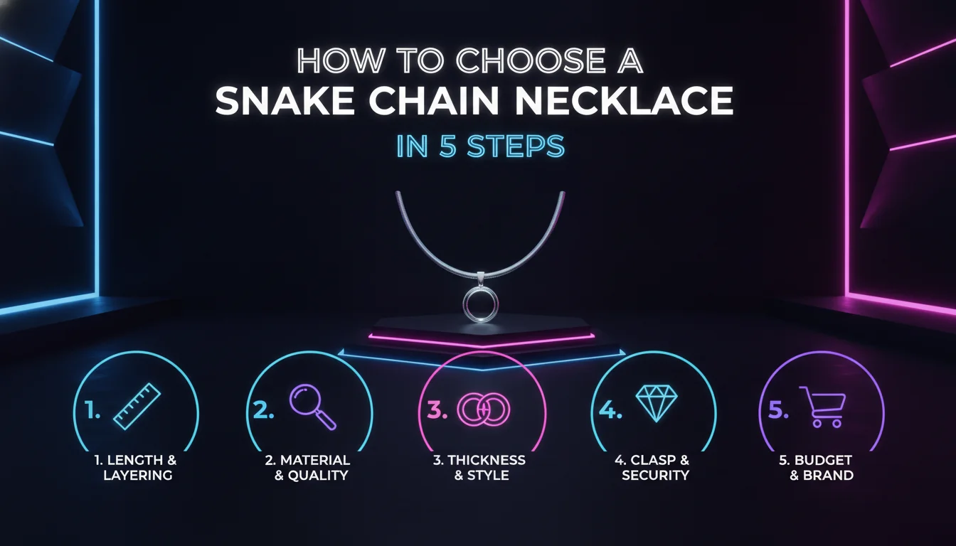 Concept illustration for How to Choose a Snake Chain Necklace in 5 Steps