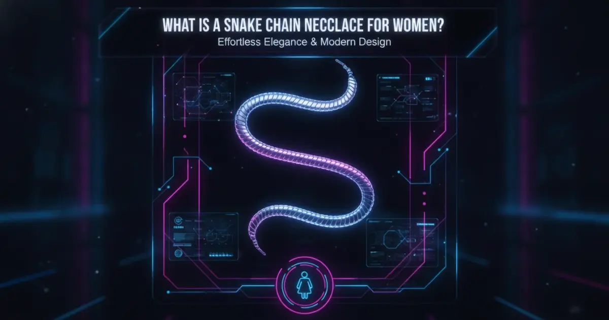 Illustration of What Is a Snake Chain Necklace for Women?