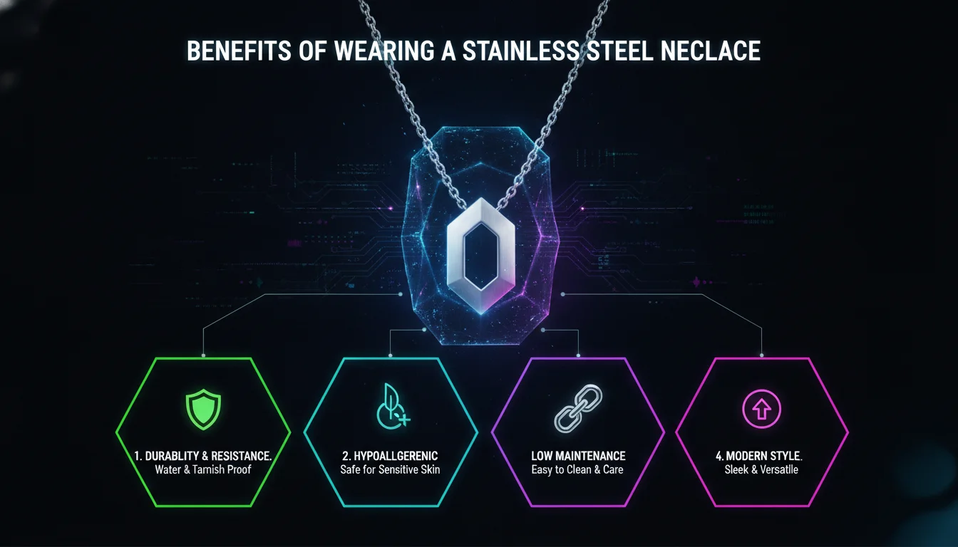 Benefits of Wearing a Stainless Steel Necklace — illustrated overview
