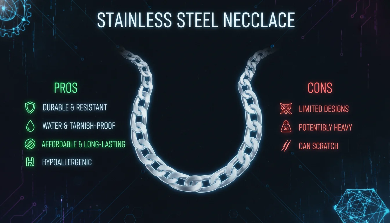 Visual guide to Pros and Cons of a Stainless Steel Necklace