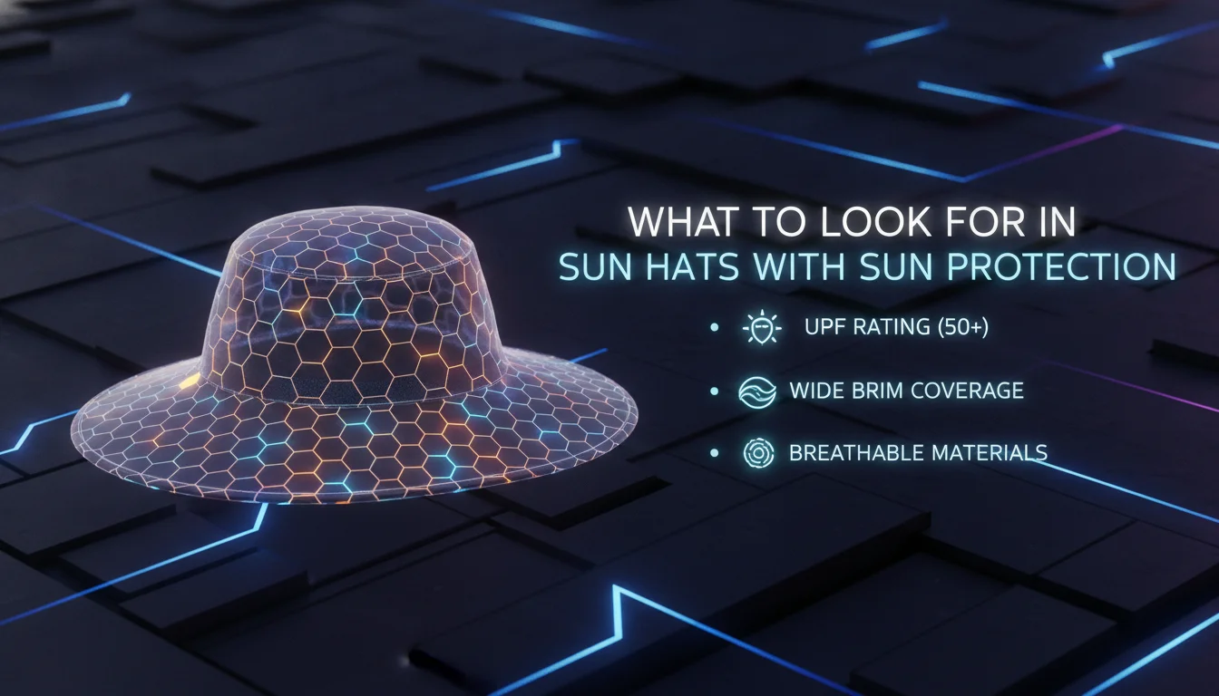 What to Look For in Sun Hats with Sun Protection — illustrated overview