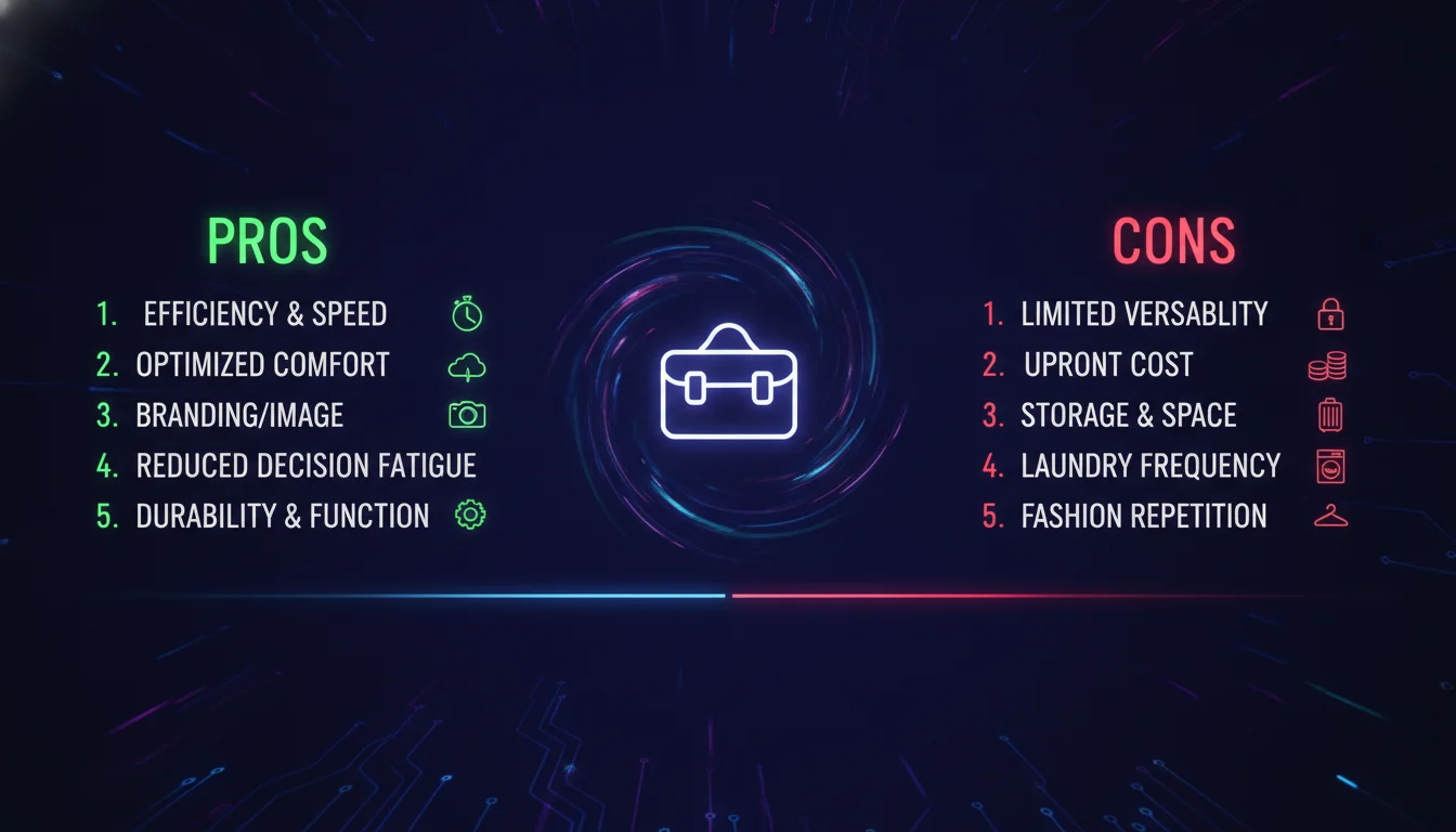 Visual guide to Pros and Cons of Dedicated Travel Outfits