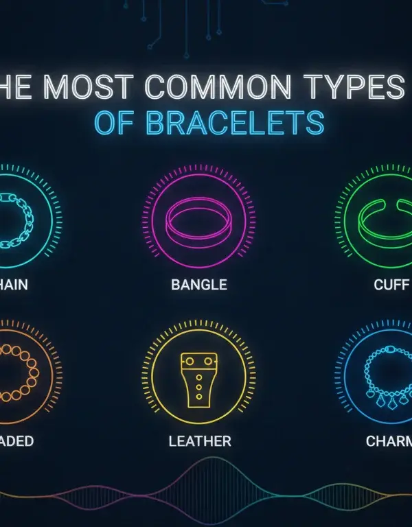 Illustration of The Most Common Types of Bracelets