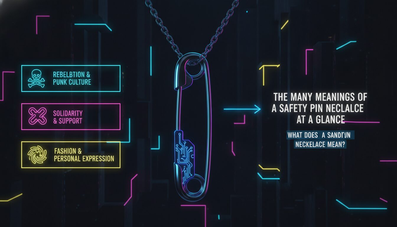 The Many Meanings of a Safety Pin Necklace at a Glance — illustrated overview