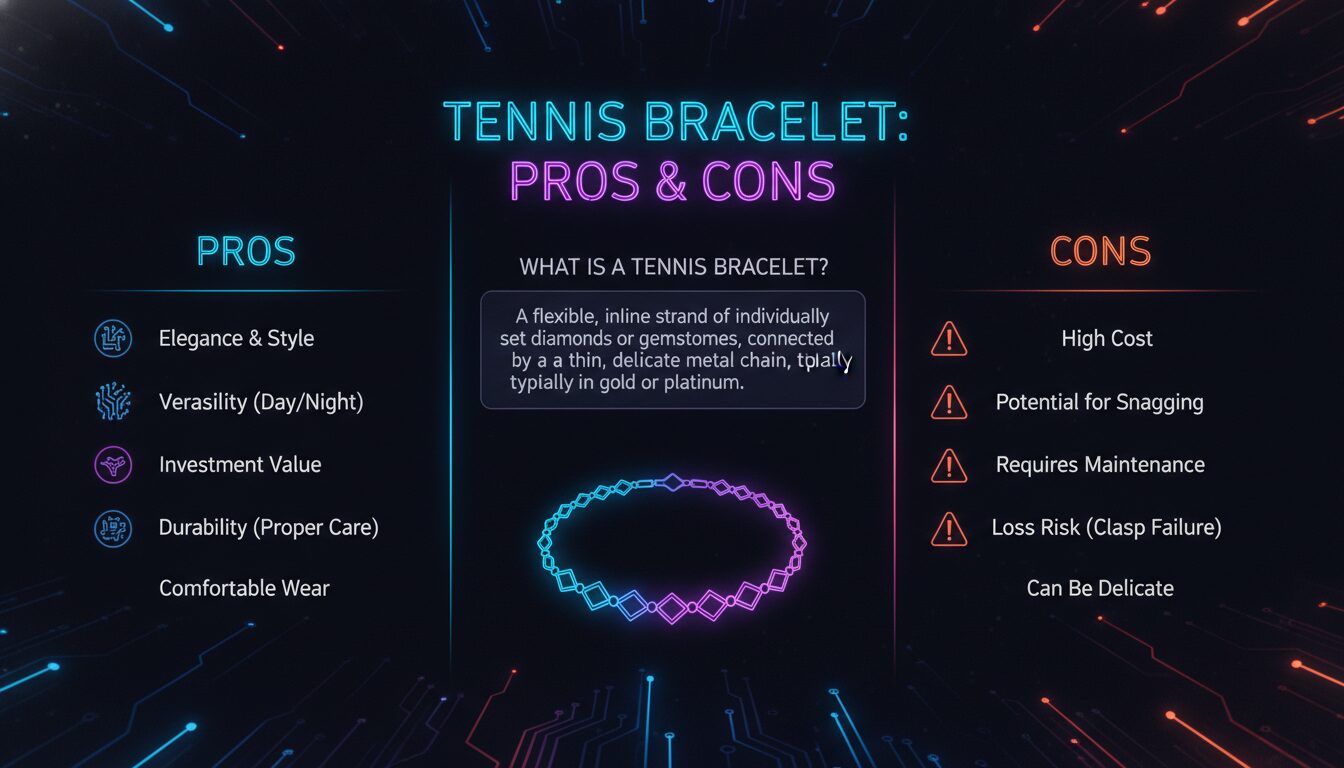 Concept illustration for Pros and Cons of a Tennis Bracelet
