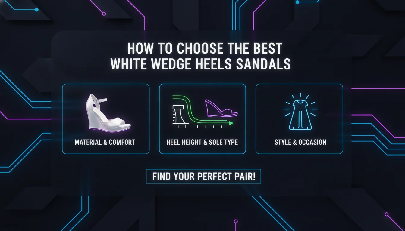 Concept illustration for How to Choose the Best White Wedge Heels Sandals